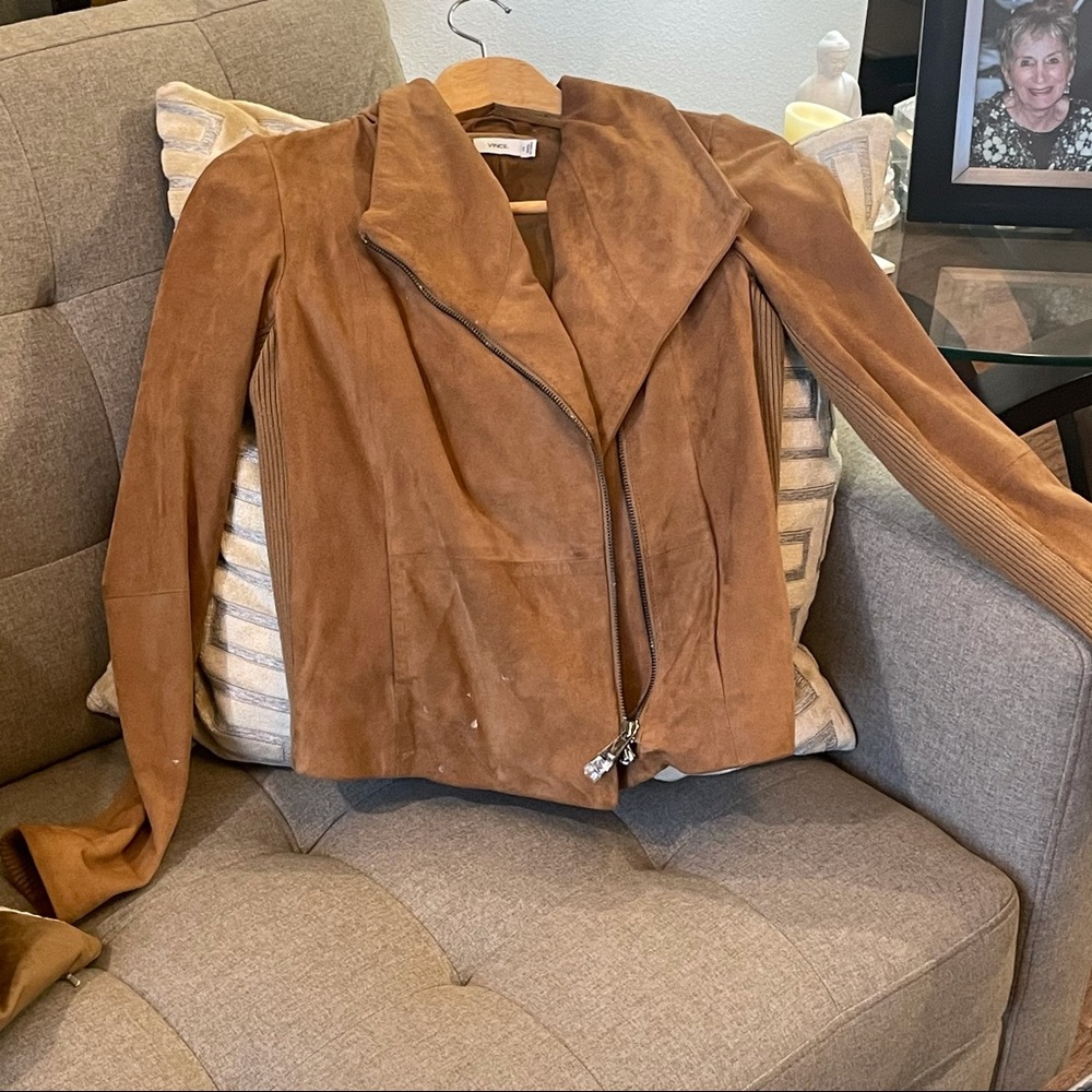 Camel suede jacket